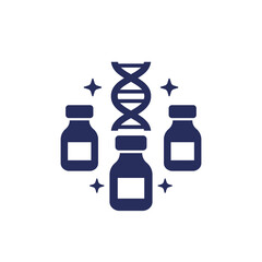 Gene therapy drugs icon on white