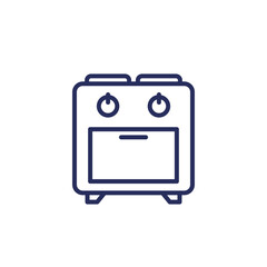 oven line icon isolated on white