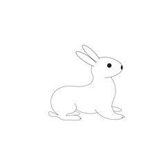 Profilo di coniglio o lepre per etichetta da macelleria alimentazione allevamento cibo 