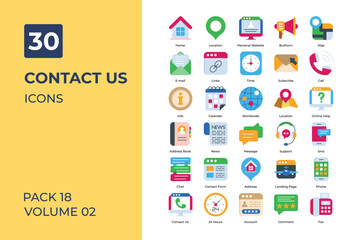 contact us icons collection.