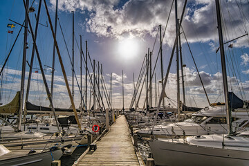 Marina for small boats in Sonderborg on Als in Southern Denmark close to Germany