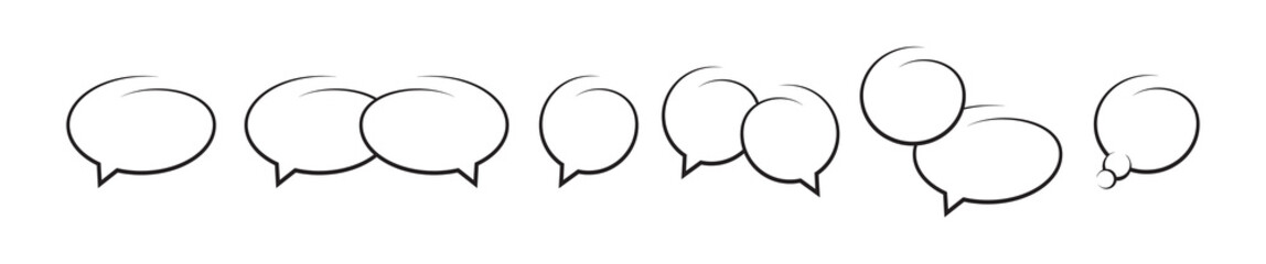 set of speech bubbles	