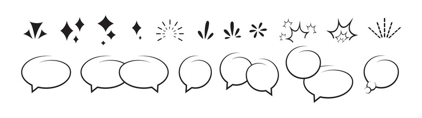 set of speech bubbles	