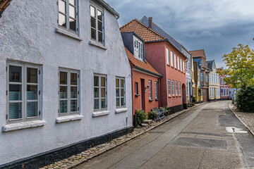 Fototapeta na wymiar Old streets of Soenderborg in Denmark
