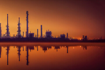 Obraz na płótnie Canvas Industrie 4.0 - Schwerindustrie - Chemieindustrie - Raffinerie