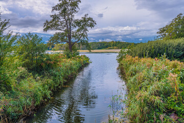 Lake at the royal Danish Castle in Graasten, Denmark
