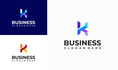 Modern K Initial logo designs concept vector, Business logo symbol icon