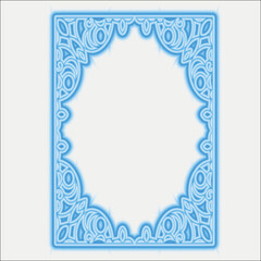 Frame in the style of an ornament in the form of a neon backlight, vector illustration eps 10, Art.