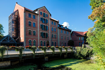 Klein Venedig – historische Grachten von Wolfenbüttel, Niedersachsen, Deutschland, Europa