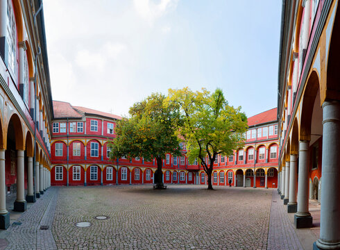 Wolfenb&uuml;tteler Schloss, Innenhof des Schlosses, Wolfenb&uuml;ttel, Niedersachsen, Deutschland, Europa