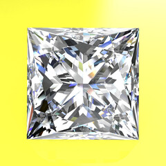 Princess Diamond on Yellow Background