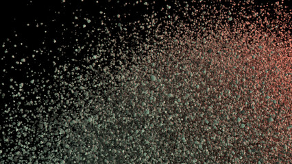 3d rendering of large accumulation of sand and pebbles on black background; for background, template, editing material, etc