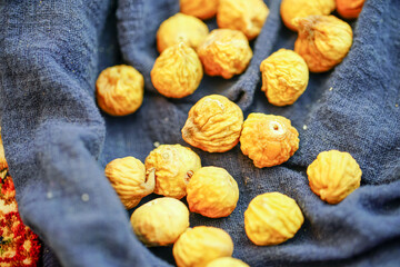 Studio photography of dried figs, a healthy nutritious food
