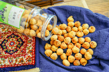 Studio photography of dried figs, a healthy nutritious food