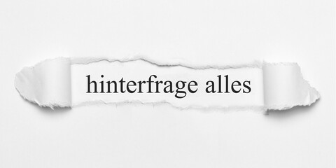 hinterfrage alles