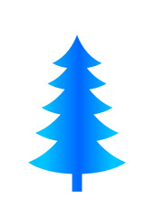 Neon Christmas tree design. PNG with transparent background. 