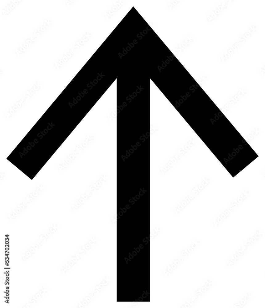 Poster up arrow simple symbol. png with transparent background.