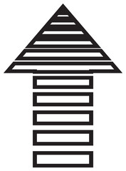 Up arrow simple symbol. PNG with transparent background.