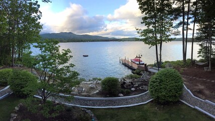 View of Lake Winnipesaukee is the largest lake in the state of New Hampshire in the United States.