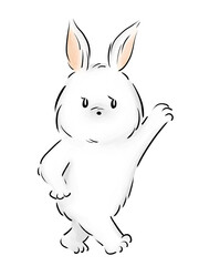 うさぎのキャラクターのイラスト素材　うさぎ年　イースター