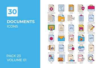 documents icons collection.