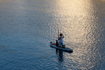 kayaking on the river