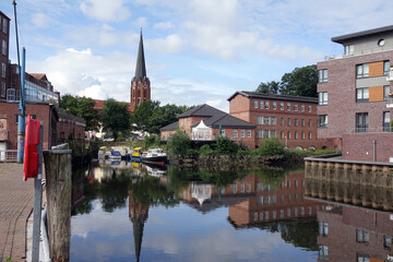 Fototapeta premium Hafen in Buxtehude