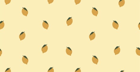 Lemon seamless  pattern. Summer background. Wallpaper