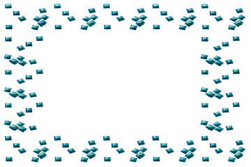 Destroyed and grunge metal- photo frame. Clipart png- 3d illustration