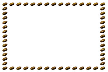 Destroyed and grunge metal- photo frame. Clipart png- 3d illustration