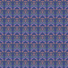 pattern design with abstract ornament motif