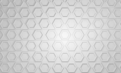 Illustration 3d render of hexagonal shapes with normal lighting suitable for your product presentation, background.