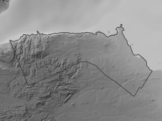 Djibouti, Djibouti. Grayscale. No legend