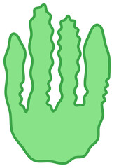 Botanical design element, decorative plane. PNG with transparent background.