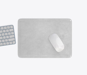 Leather Mouse Pad Mockup. 3D render