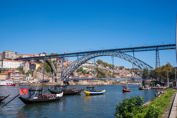 Fototapeta premium View of Porto across the Douro River