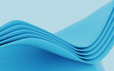 Abstract blue wave shapes