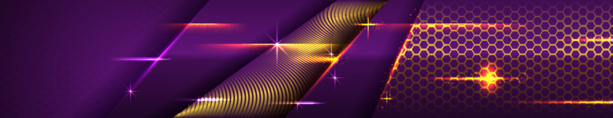 purple light rays gold dark background geometry shine shapes abstract layer element banner business corporate institution party seminar talks