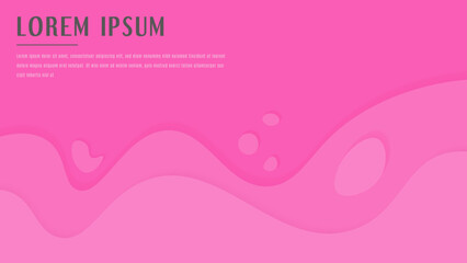 Minimal Pink Slime Papercut Style Design Background