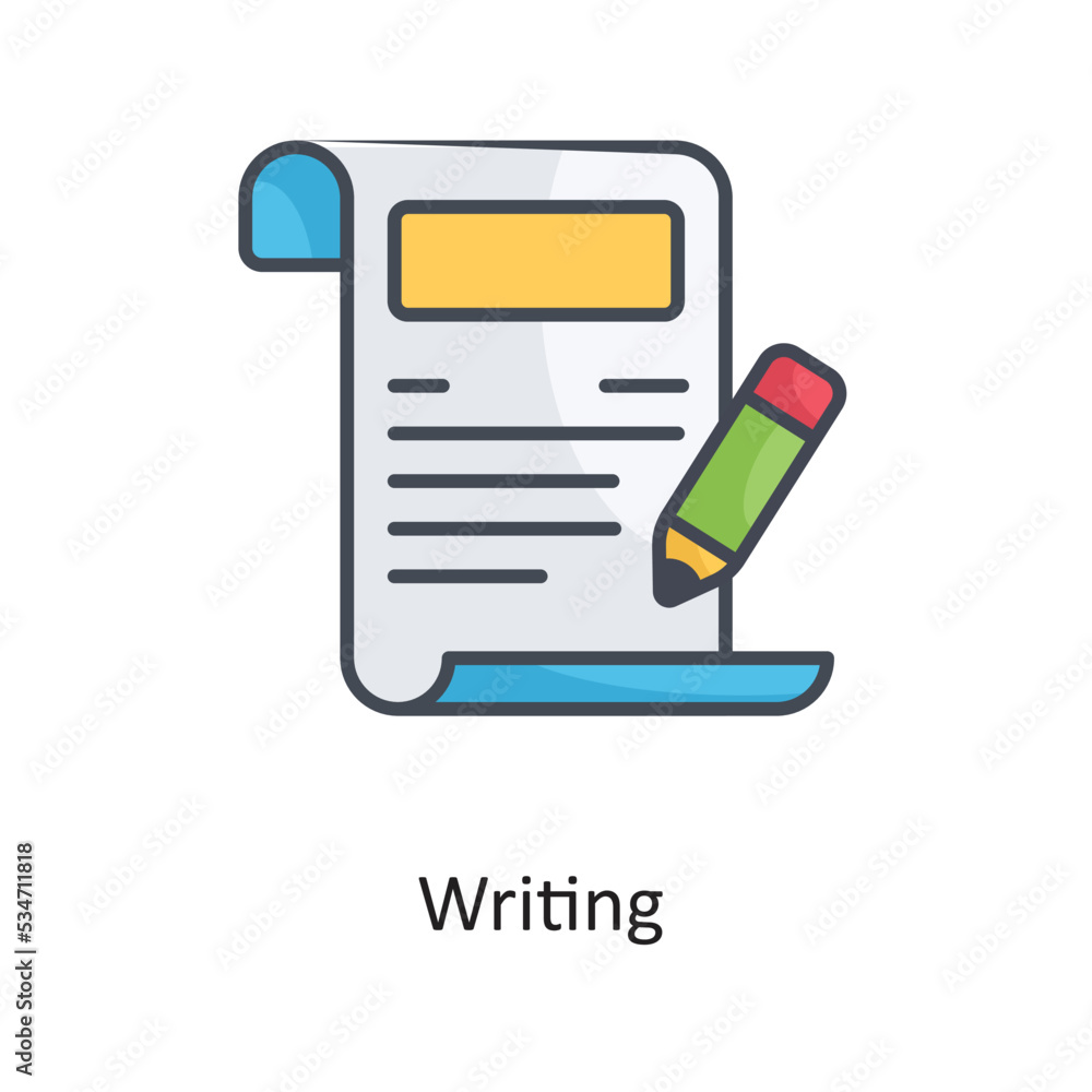 Aufkleber writing filled outline vector icon design illustration on white background. eps 10 file