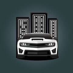 Automotive car graphic design illustration