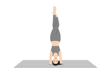 Headstand Pose Eagle Legs, Salamba Sirsasana Pada Garudasana