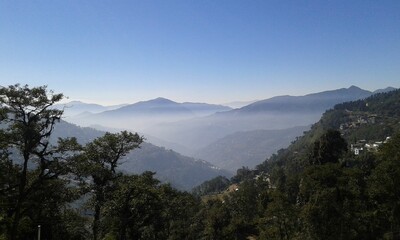 Fototapeta premium view of the mountains