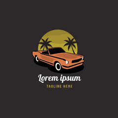 Classic and simple vintage car logo