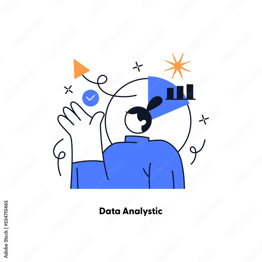 Poster flat vector design statistical and data analysis for business finance investment concept. flat vecto