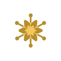 Snowflake icon flat design illustration