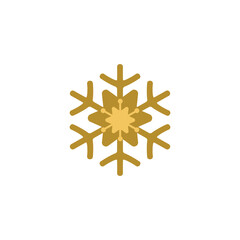 Snowflake icon flat design illustration
