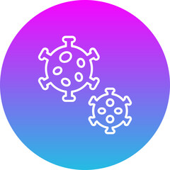 Virus Gradient Circle Line Inverted Icon