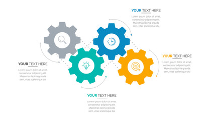 Modern Business Infographic template. Infographic design with icons and 4 options or steps. Thin line vector. Infographics business concept. low charts, presentations, banners, printed materials.