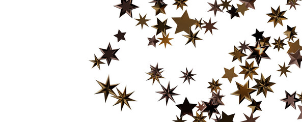 stars background, sparkle lights confetti falling. magic shining Flying christmas stars on night